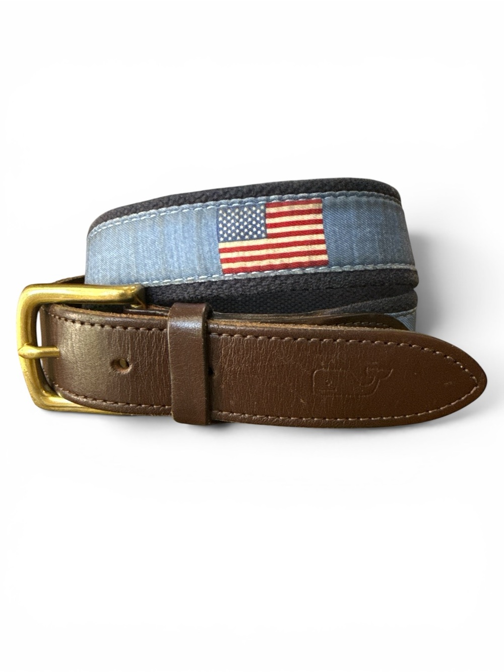Vineyard Vines Belt United States of America American Flag Red White Blue Sz 30